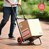 Carrinho de Mão Dobrável com Corda, Carrinho de Mão Compacto, Portátil com Rodas de Borracha Suporta Até 25Kg/35Kg para Fácil Transporte em Viagens, Escritório e Casa