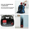Carrinho de Mão Dobrável com Corda, Carrinho de Mão Compacto, Portátil com Rodas de Borracha Suporta Até 25Kg/35Kg para Fácil Transporte em Viagens, Escritório e Casa