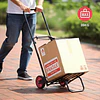 Carrinho de Mão Dobrável com Corda, Carrinho de Mão Compacto, Portátil com Rodas de Borracha Suporta Até 25Kg/35Kg para Fácil Transporte em Viagens, Escritório e Casa