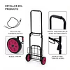 Carrinho de Mão Dobrável com Corda, Carrinho de Mão Compacto, Portátil com Rodas de Borracha Suporta Até 25Kg/35Kg para Fácil Transporte em Viagens, Escritório e Casa