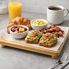 Bandeja de Servir de Bambu Natural para Brunch ou Aperitivos, Prato de Servir. PORTES GRÁTIS
