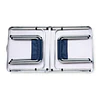 Conjunto de Mesa de Acampamento Dobrável Almalux com 4 Bancos, 3 Níveis de Altura Ajustável (54/62/70cm), Mesa de Piquenique Portátil Estilo Mala para Exterior, Praia e Jardim,...