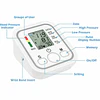 1 Monitor de Pressão Arterial Automático, Medidor de Pressão Arterial de Braço para Uso Doméstico, Instruções de Uso da Bateria - Este produto não inclui baterias!