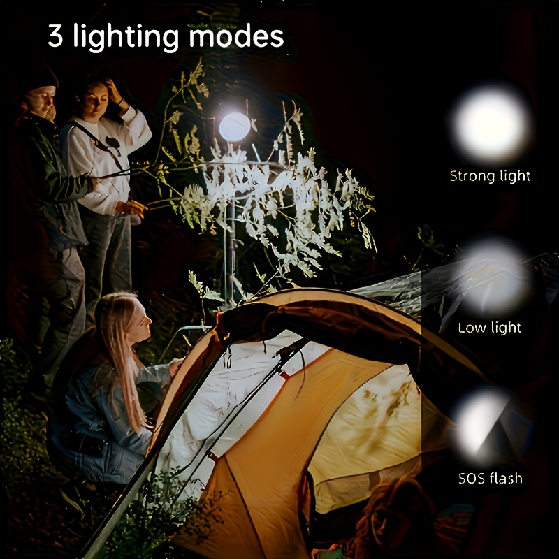 LiHangStar Pacote com 10 Lanternas LED de LED para Barraca de Camping ao Ar Livre, Lâmpadas de Emergência Portáteis para Exterior, Recarregáveis por USB com Gancho de Metal, Lâmpad...