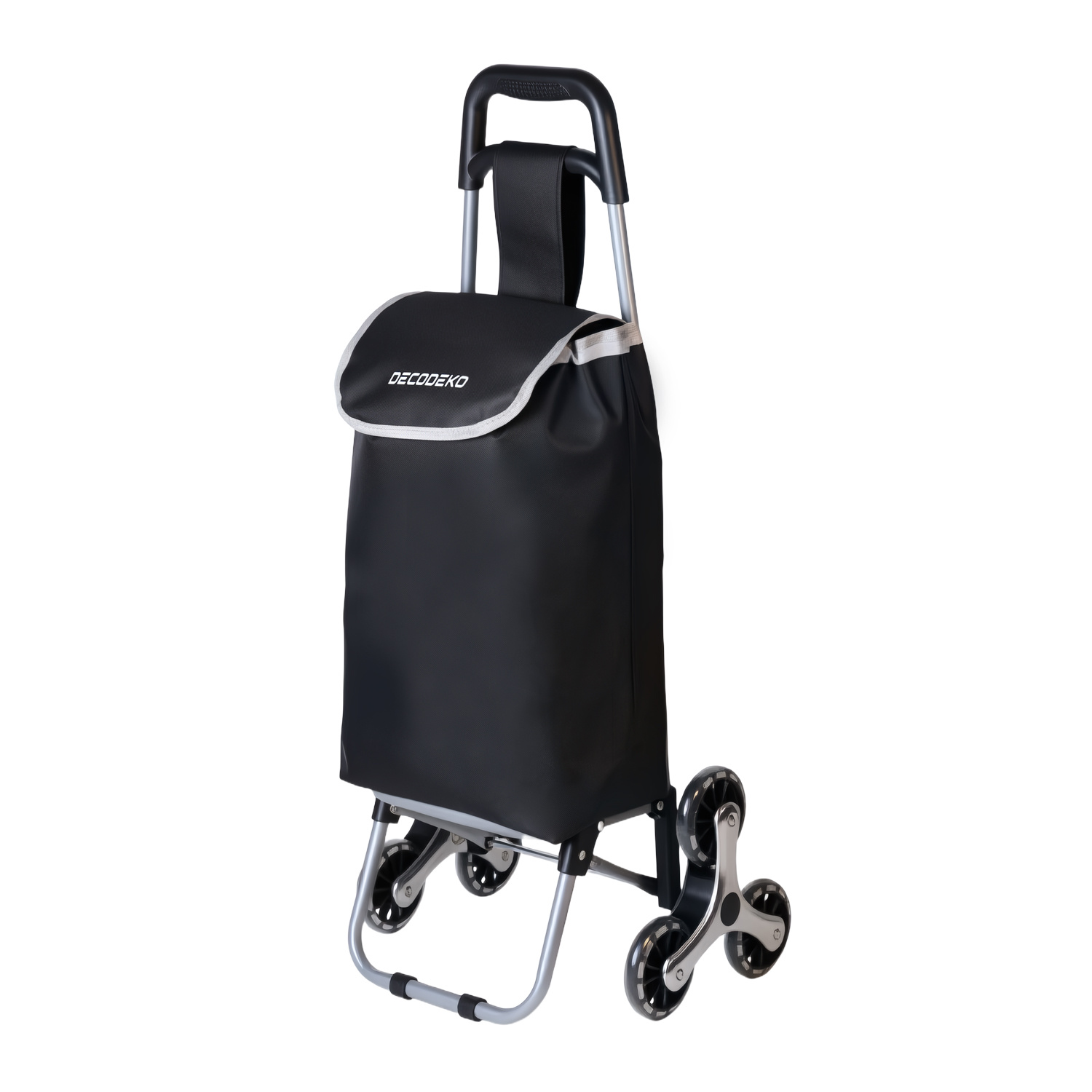 Carrinho de Compras Dobrável de Alumínio, Retrátil, Bolsa de Tecido Oxford, Sacola de Compras Removível,  com 6 Rodas. PORTES GRÁTIS.