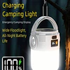 Lanterna solar recarregável com 1/2/4 baterias 18650 de 800mAh, com fonte de luz dupla, portátil, com LED COB, porta USB, carregamento solar e à prova dágua, ideal para campi...