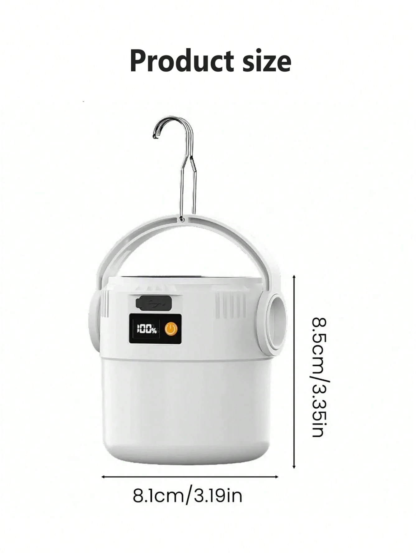 Lanterna solar recarregável com 1/2/4 baterias 18650 de 800mAh, com fonte de luz dupla, portátil, com LED COB, porta USB, carregamento solar e à prova dágua, ideal para campi...