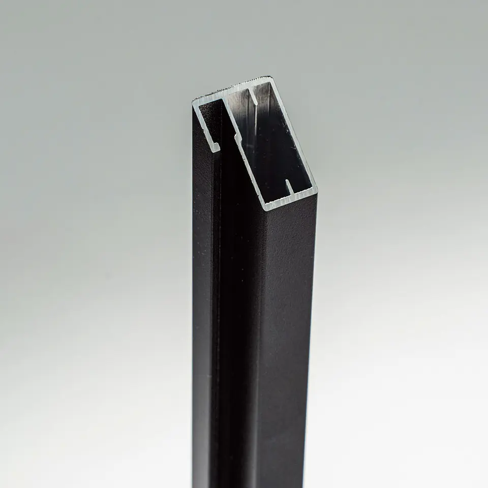 PERFIL ALUMINIO E20-21 6MT NEGRO MATE  1