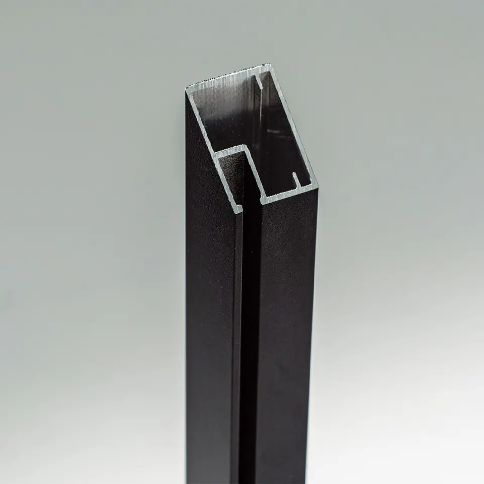PERFIL ALUMINIO IB20-21 6MT NEGRO MATE  1