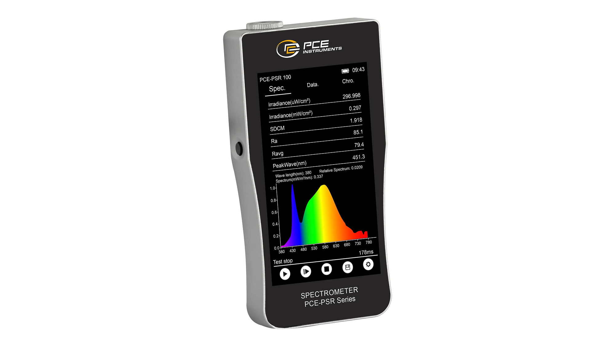 Espectrómetro PCE-PSR 100 1