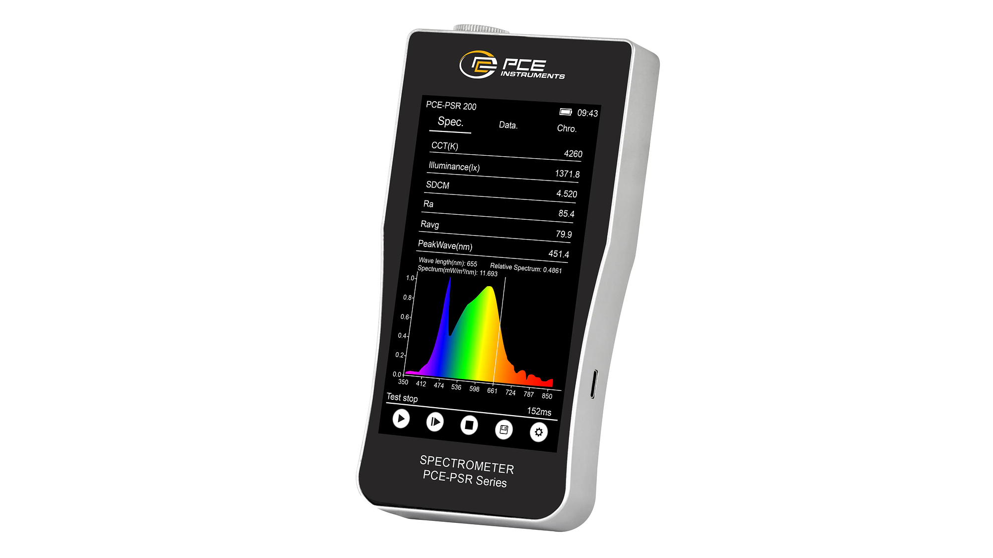 Espectrómetro PCE-PSR 200 1
