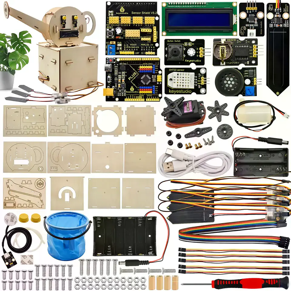 Estação de Rega Automática  c/ Placa Keyestudio PLUS (compatível com Arduino UNO) 4