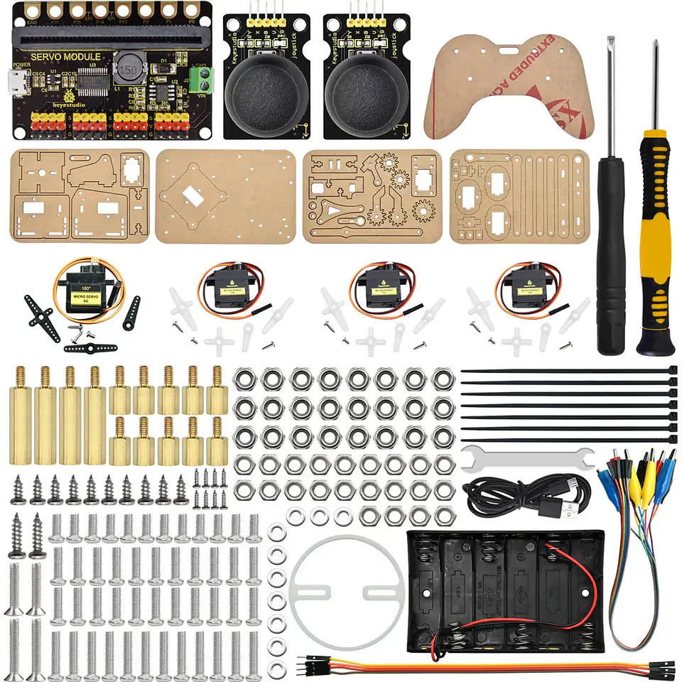Kit de Braço Robótico 4DOF Programável (MakeCode/MicroPython)  4