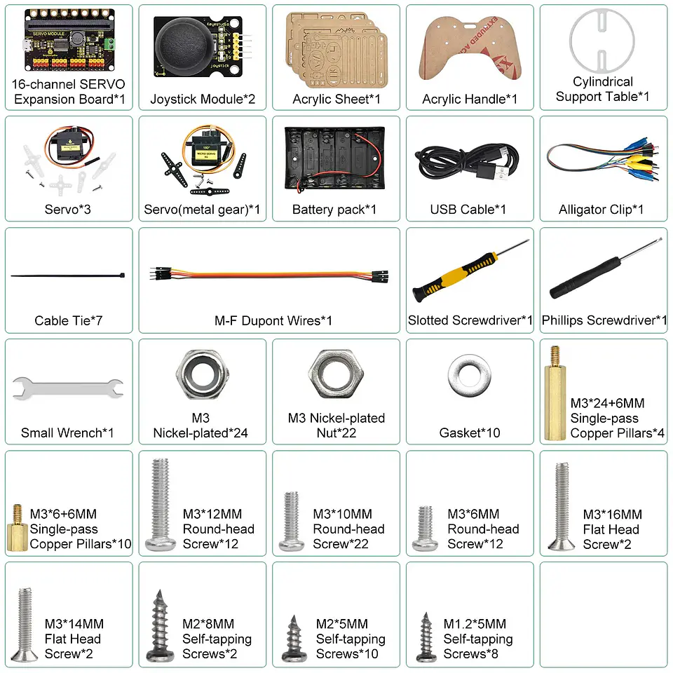 Kit de Braço Robótico 4DOF Programável (MakeCode/MicroPython)  6