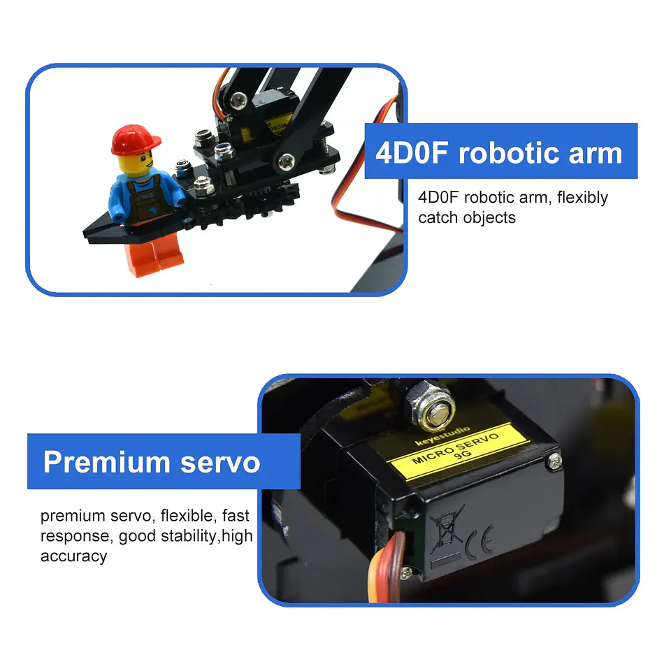 Kit de Braço Robótico 4DOF Programável (MakeCode/MicroPython)  9
