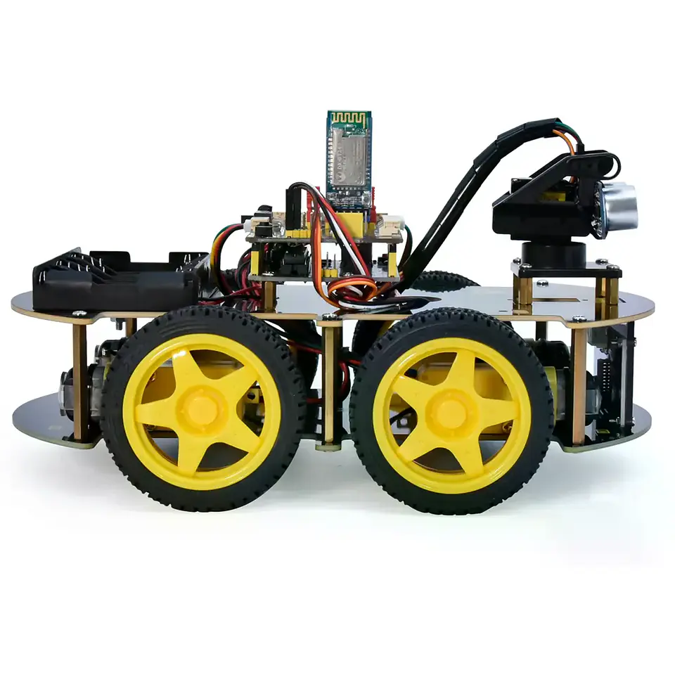 Kit de Robot 4WD com Bluetooth, IR, Display LED 8×16 e Sensores 4