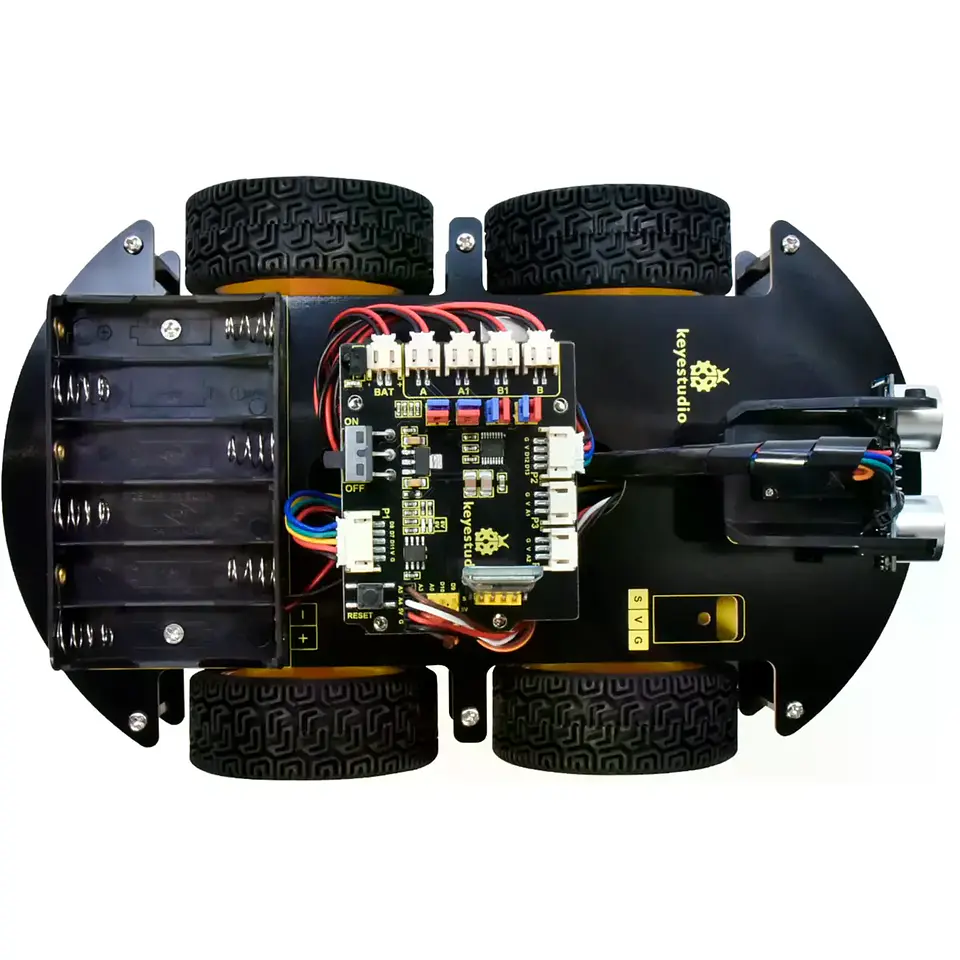 Kit de Robot 4WD com Bluetooth, IR, Display LED 8×16 e Sensores 5