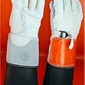 Dielectric protective leather glove