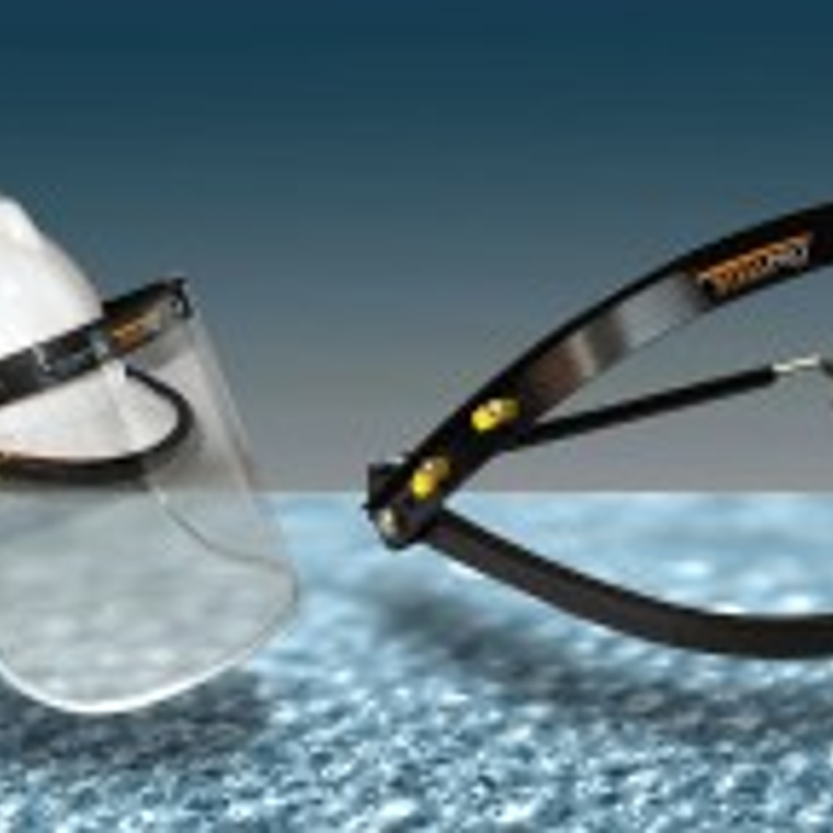 Visor mas soporte para casco. 1