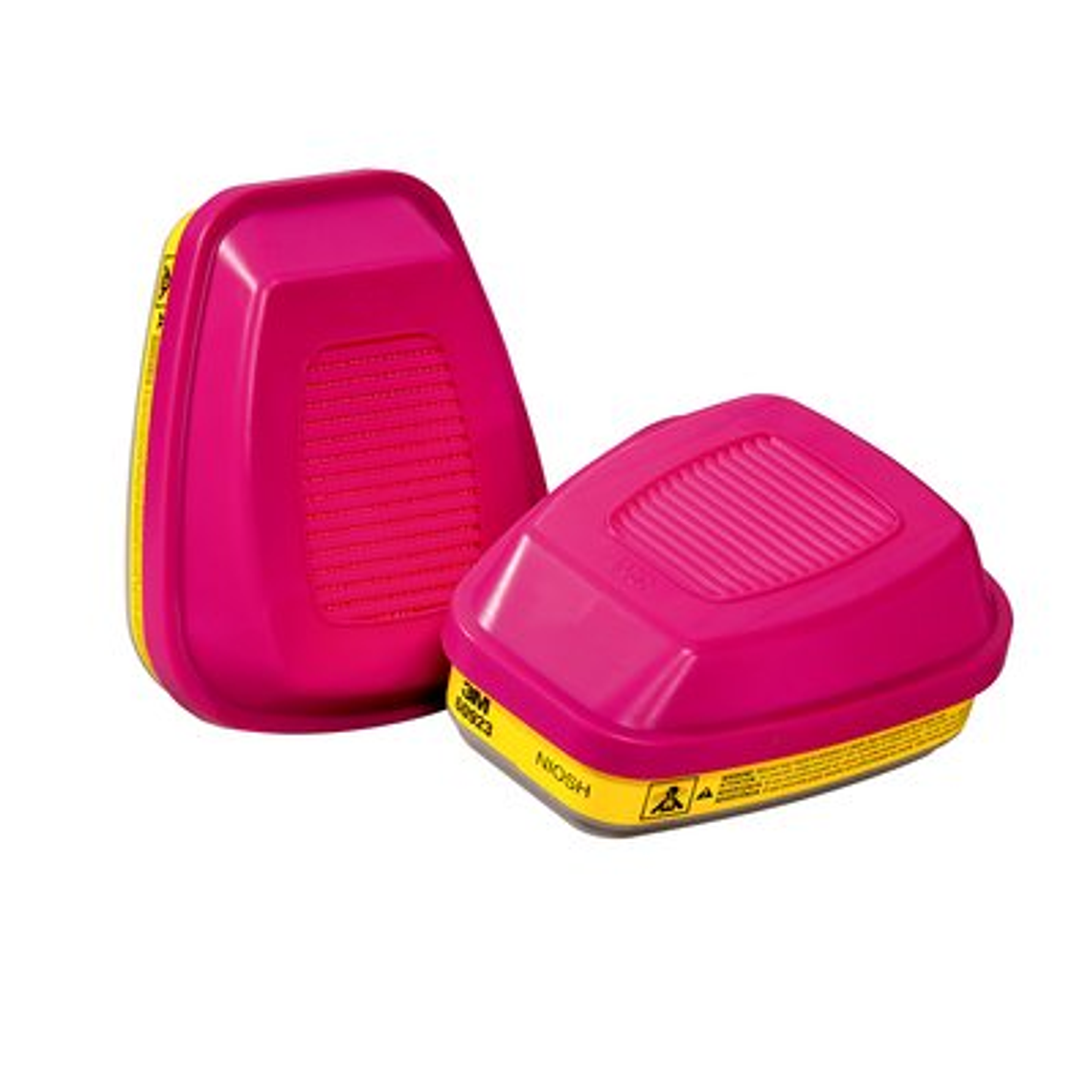 3M™ Cartucho/Filtro Mixto para Vapores Orgánicos, Gases Ácidos y Partículas 60923, Magenta/Amarillo, P100 2