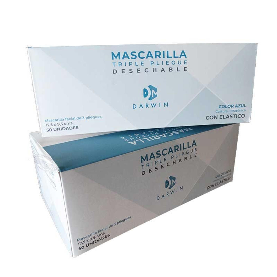 Caja Macarilla 3 pliegues 50 Unidades. 1