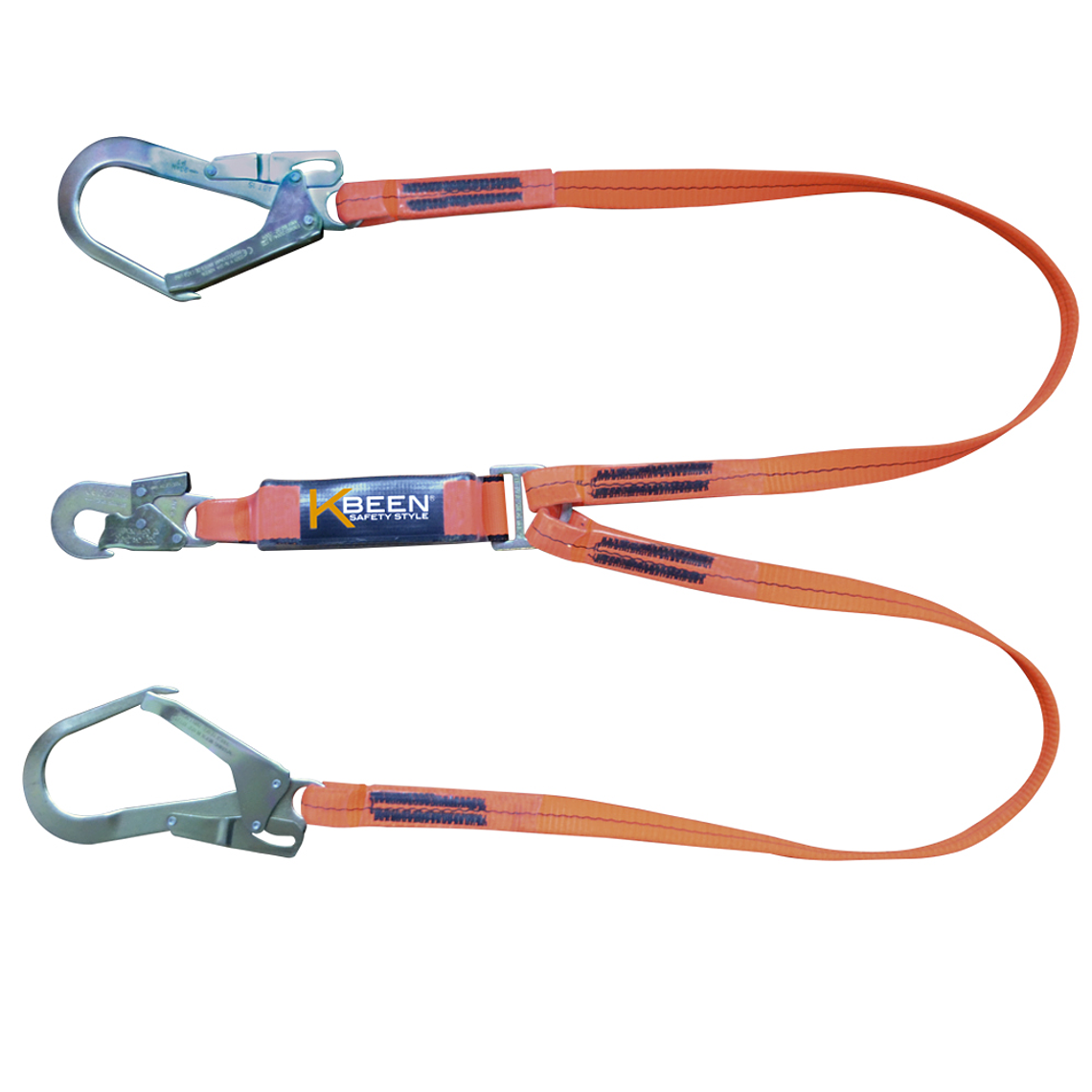 Amortiguador doble en Y Kl-8400, doble gancho Escala más Mosquetón simple, cinta de seguridad 25 mm. 1
