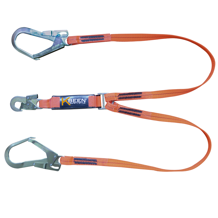 Amortiguador doble en Y Kl-8400, doble gancho Escala más Mosquetón simple, cinta de seguridad 25 mm. 1