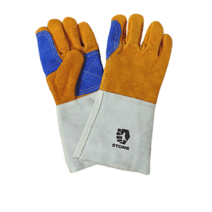 GUANTE DE CUERO SOLDADOR NARANJO CON REFUERZO KEVLAR PREMIUM