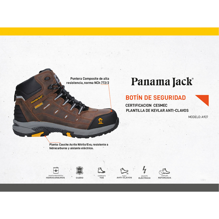 Botín de seguridad Panama Jack PJ507MDKTC 5