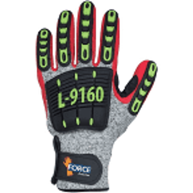 Guante Master Flex L-9160, rojo, resistente al corte (CUT 4) 1