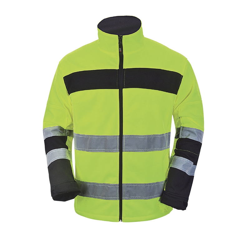 Chaqueta Softsheel alta visibilidad Amarillo Fluor y Naranja Fluor 1