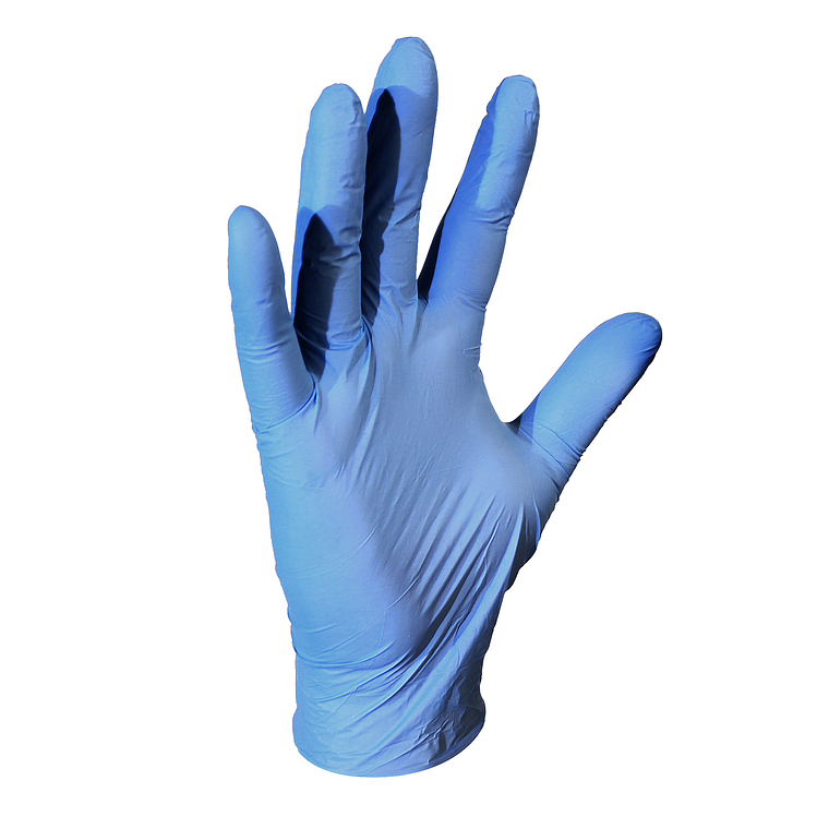 GUANTE NITRILO EXAMINACIÓN AZUL 3