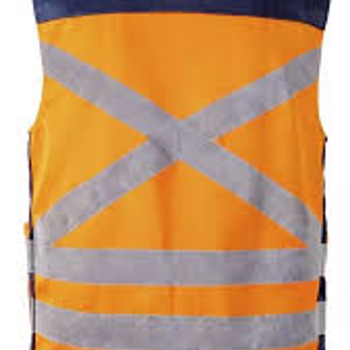 Chaleco Geólogo Bicolor 360 Naranjo Azul 2