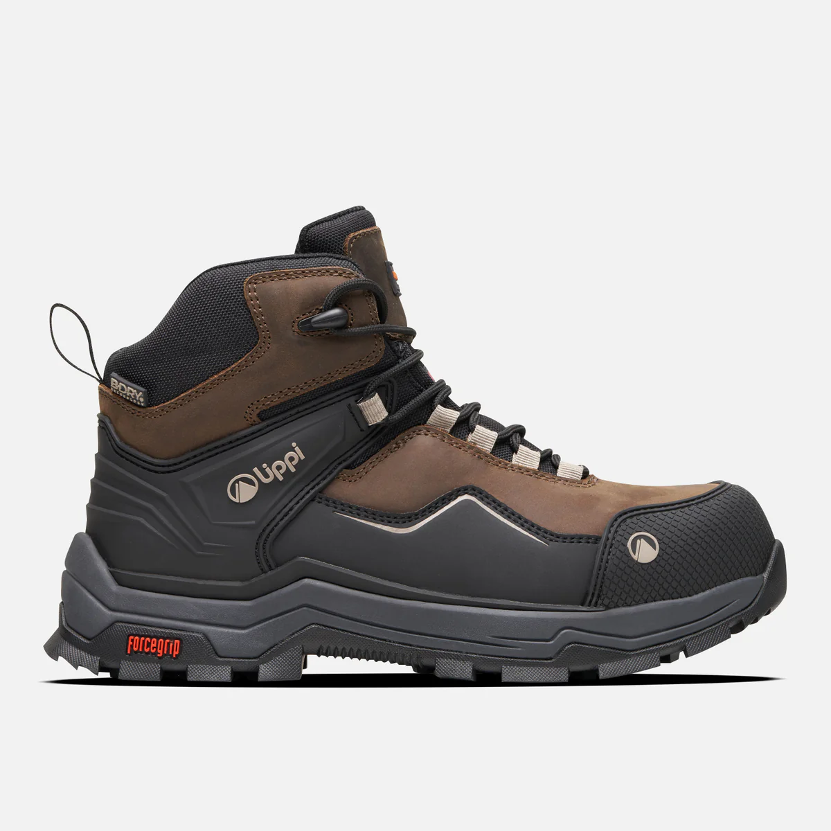 CALZADO SEGURIDAD LIPPI PRO WORK HOMBRE ATMOS MID CAFÉ OSCURO