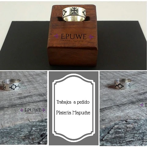 Mapuche Chakana Kultrún Ring