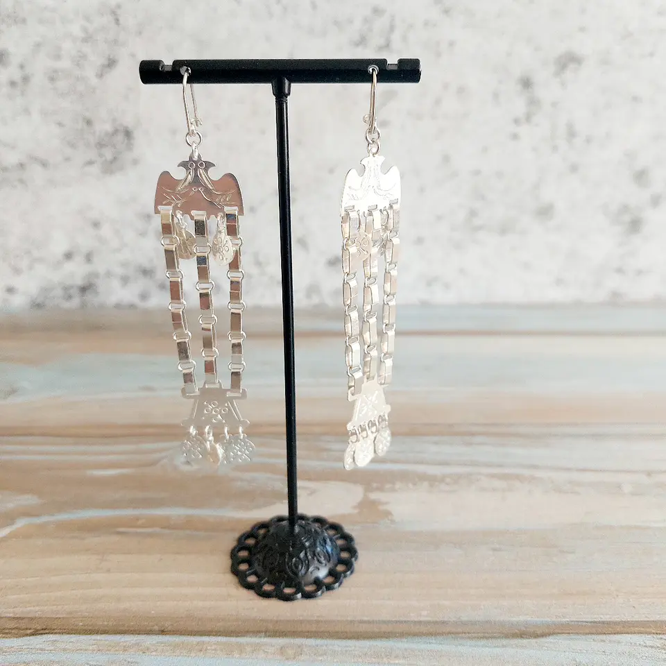 Aros Chaway Trapelakucha hechos a mano en plata 950 1