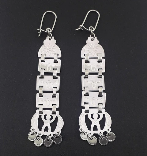 Sikill plate earrings
