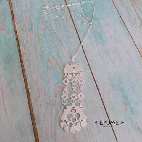 Collar Sikill Cadena Kilkay y Pillán hecho a mano en plata 950