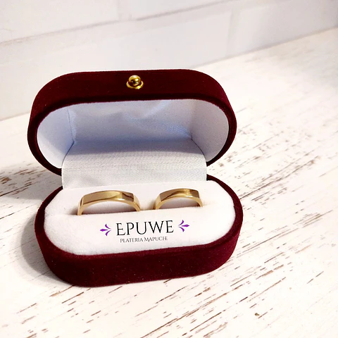 Anillos Rectilíneo hecho en Oro 18K | Joyería Hecha a Mano – Epuwe