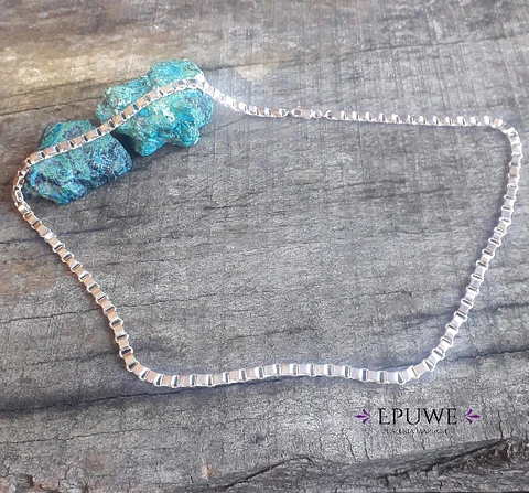 Cadena Tradicional Mapuche hecha a mano en plata 950