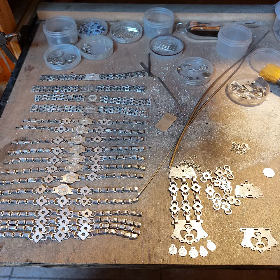 Collar Mapuche de 3 cadenas Kilkay hecho a mano en plata 950 3