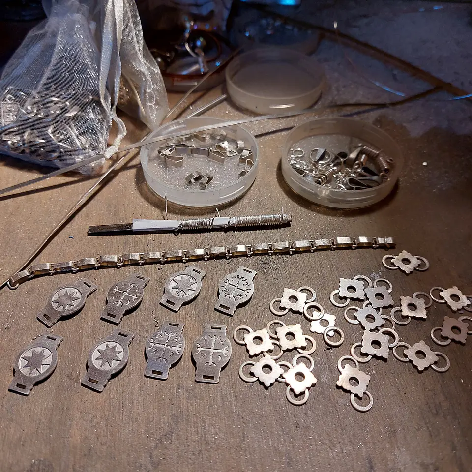 Collar Mapuche de 3 cadenas Kilkay hecho a mano en plata 950 4