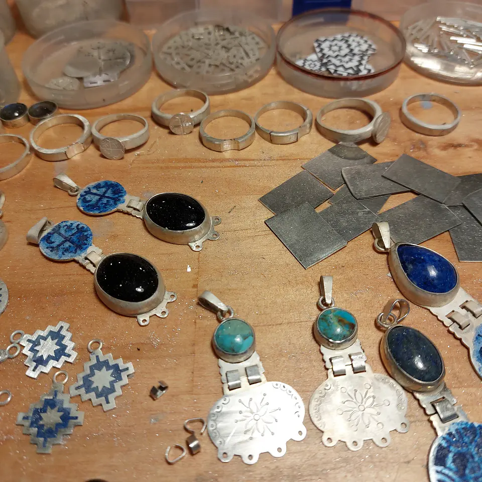 Collar Mapuche con Piedra Turquesa hecho a mano en plata 950 4