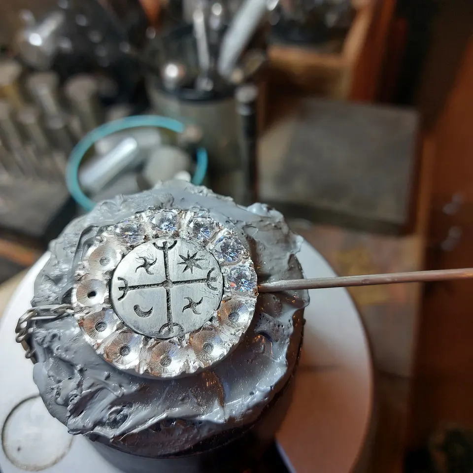 Prendedor Tupu Mapuche con Circones 5