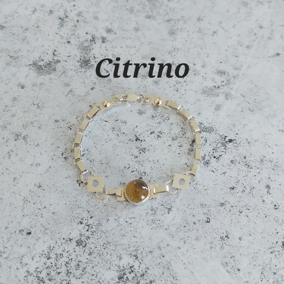 Mapuche Trariku Bracelets with Citrine Stone 1