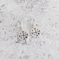 Aros Kultrún calados con Lapislázuli hechos en plata 950 - Miniatura 1