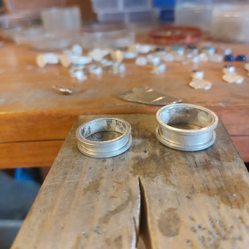 Anillo Mapuche Chakana hecho en plata 950 y Lapislázuli 5