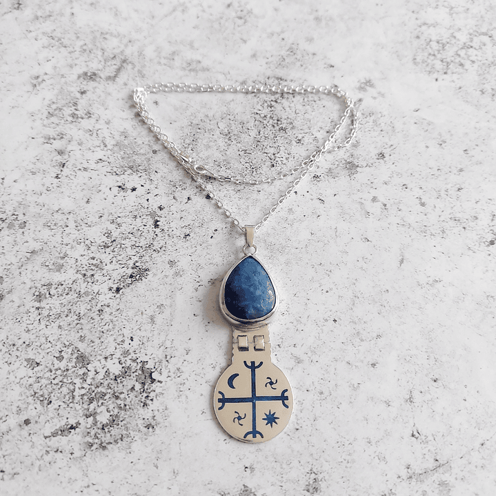 Collar Kultrún Lapislázuli 1