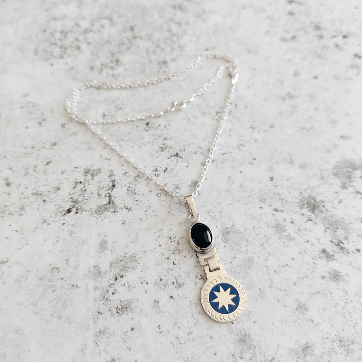 Collar  Lucero de la Mañana en Plata 950 con Ónix Natural 1