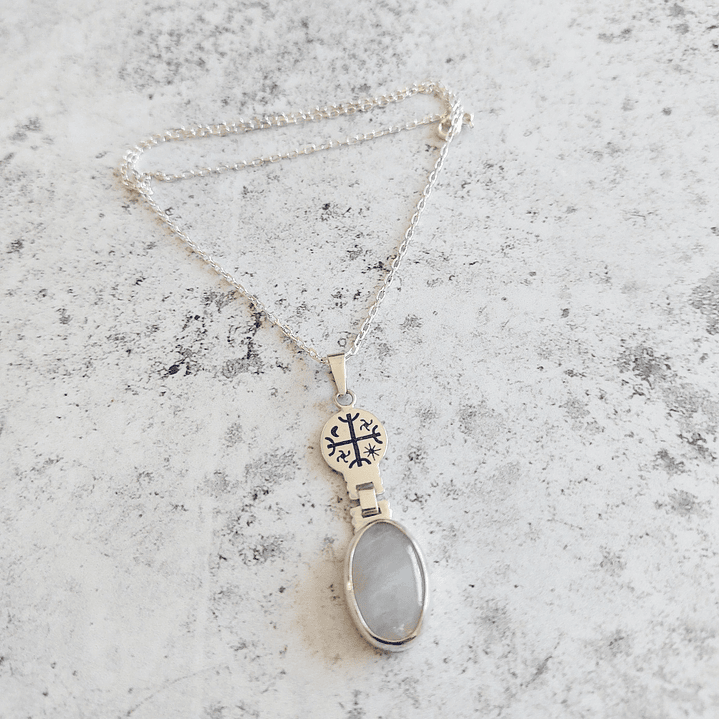 Collar Kultrún y Piedra Luna 1